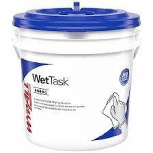 DESCRIPTION: (4) EMPTY DRY WIPE ROLL REFILL DISPENSER BRAND/MODEL: KIMTECH #212 #DIV/0! GOOGLE LENS INFORMATION: WHITE WITH BLUE SIZE: 5 3/4 IN X 9 IN