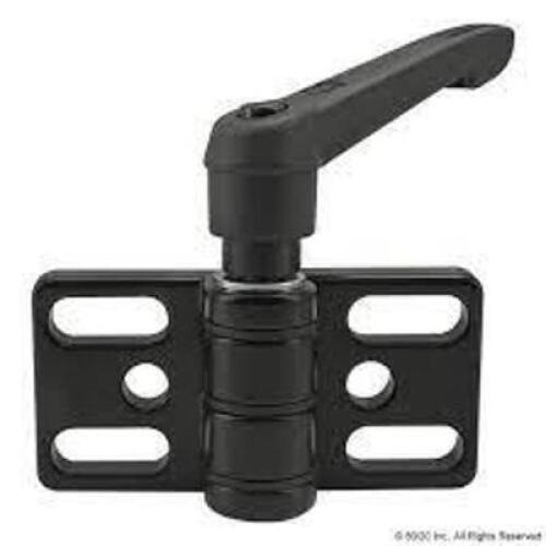 DESCRIPTION: (6) METAL HINGE WITH LOCKING LEVER BRAND/MODEL: 80/20 #12085 INFORMATION: BLACK SIZE: 40X80MM RETAIL$: $20.66 EA QTY: 6