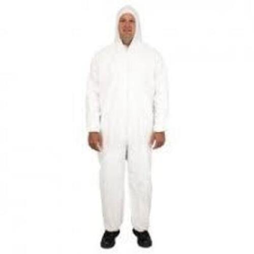 DESCRIPTION: (1) CASE OF (25) BREATHABLE BARRIER COVERALLS BRAND/MODEL: DCWF-3X-BB INFORMATION: WHITE SIZE: 3X RETAIL$: $63.00 EA QTY: 1
