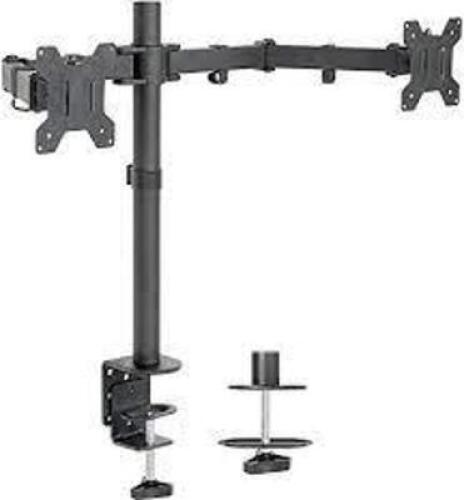 DESCRIPTION: (1) DUAL MONITOR STAND INFORMATION: BLACK SIZE: MUST COME INSPECT RETAIL$: $84.99 QTY: 1