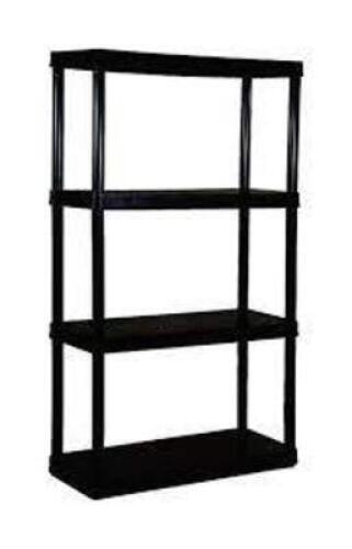 DESCRIPTION: (1) KNECT A SHELF ALL PURPOSE SHELVING BRAND/MODEL: MAXIT INFORMATION: BLACK SIZE: 36X18X72 RETAIL$: $50.00 EA QTY: 1