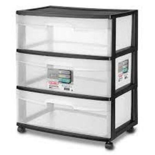 DESCRIPTION: (1) STORAGE DRAWER CARTBRAND/MODEL: STERILITE # 2930LAB9FINFORMATION: BLACKRETAIL$: $20.00 EASIZE:&nbsp;15.25"L x 21.875"W x 24"HQTY: 1