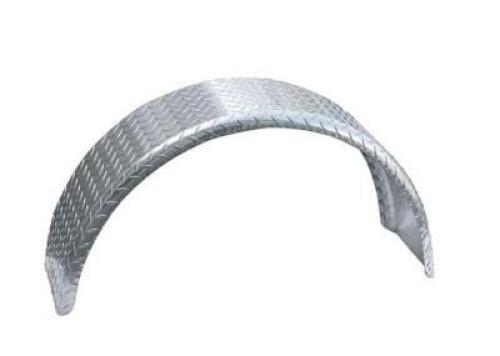DESCRIPTION: (2) FENDER WELL BRAND/MODEL: TIE DOWN #44836 INFORMATION: CHROME, DIAMOND PLATE, ALUMINUM SIZE: FOR 13-15" WHEELS RETAIL$: $43.59 EA QTY: