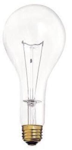 DESCRIPTION: (24) MEDIUM BASE LIGHT BULBS BRAND/MODEL: SATCO #S4959 INFORMATION: CLEAR SIZE: 300 WATT, 130 VOLT RETAIL$: $4.19 PER BULB QTY: 24