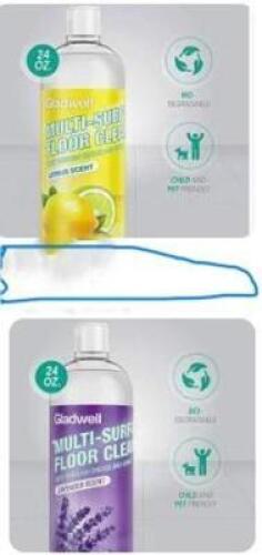 DESCRIPTION: (2) PACKS OF (6) MULTI SURFACE FLOOR CLEANER BRAND/MODEL: GLADWELL INFORMATION: CITRUS/ LAVENDER SCENT SIZE: 16 OZ RETAIL$: $25.00 EA QTY