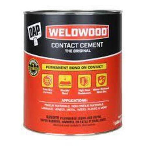 DESCRIPTION: (2) CONTACT CEMENT BRAND/MODEL: WELDWOOD SIZE: 1 GALLON RETAIL$: $17.18 EA QTY: 2
