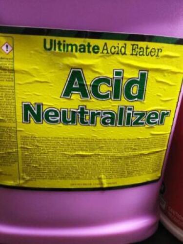 DESCRIPTION: (1) ACID NEUTRALIZER BRAND/MODEL: ULTIMATE ACID EATER SIZE: 5 GALLON RETAIL$: $385.00 QTY: 1