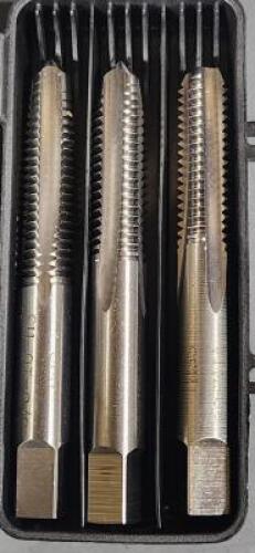 DESCRIPTION: (5) HSS TAP (3) PC SET BRAND/MODEL: VC 04472197 SIZE: 3/8-16 RETAIL$: $20.96 QTY: 5
