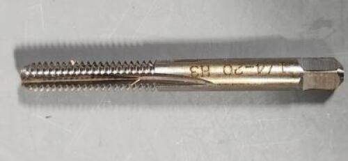 DESCRIPTION: (20) HSS STRAIGHT FLUTE TAPS BRAND/MODEL: VC 04470217 SIZE: 1/4-20 GH3 RETAIL$: $4.40 QTY: 20