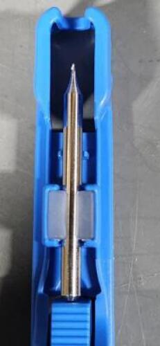 DESCRIPTION: (4) COBALT STEEL BALL END MILL BRAND/MODEL: RICHARDS 857-.25 SIZE: 0.025" DIA 0.037 LOC RETAIL$: $37.71 QTY: 4