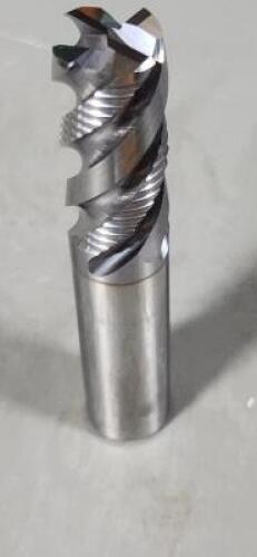 DESCRIPTION: (2) SOLID CARBIDE ROUGHING FINISHING END MILL BRAND/MODEL: ISCAR EFSI-B44 375-750C375 900 END MILL SIZE: 3/8" DIA 3/4" LOC RETAIL$: $131.
