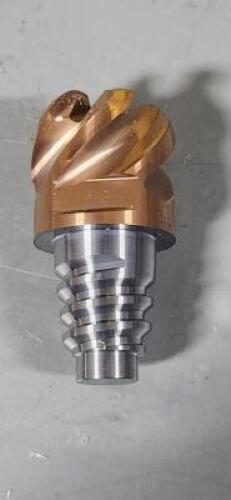 DESCRIPTION: (3) EXCHANGABLE HD COROMILL HEAD BRAND/MODEL: SANDVIK COROMANT/A316-25SM550-10015P 1030 INFORMATION: 5-FLUTE, 50 DEGREE HELIX RETAIL$: $3