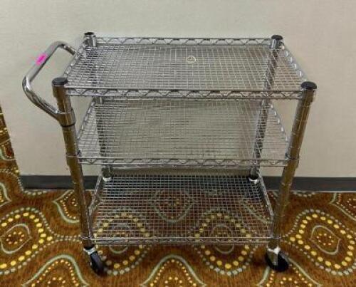 3-TIER WIRE UTILITY CART