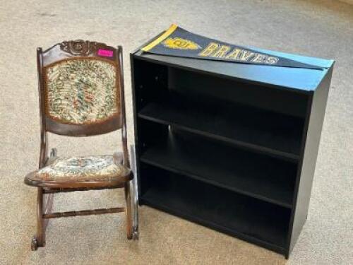SHELF AND ROCKING CHAIR SET