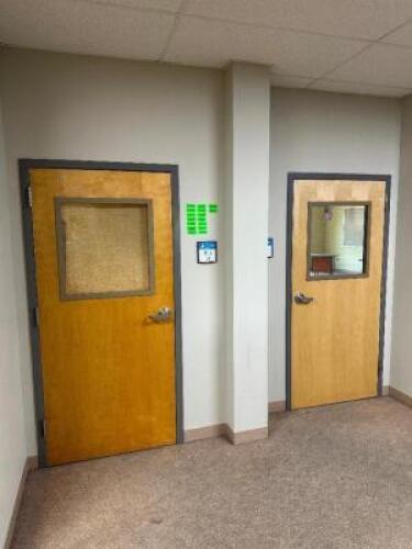 ALL SINGLE DOORS LOCATED IN HALLWAYS 1 AND 2
