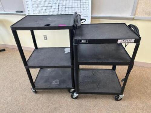 (2) - ROLLING MEDIA CARTS