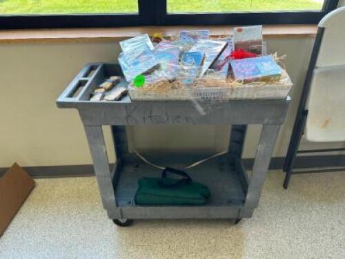 ROLLING CART WITH CONTENTS