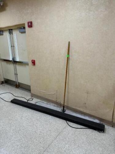 GYM FLOOR PULL CLEANER AND SWEEPER