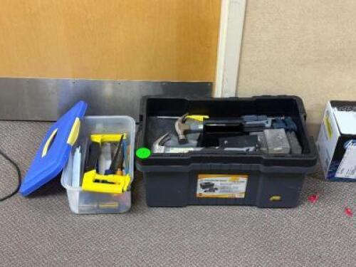 TOOL BOX WITH ASSORTED HAND TOOLS