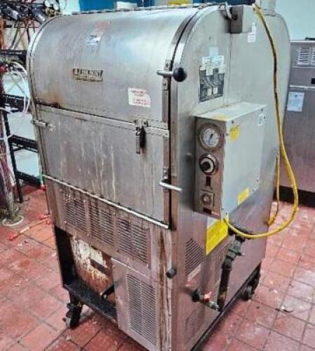 OLE HICKORY COMMERCIAL GAS SMOKER.