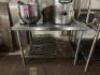 48" X 30" STAINLESS TABLE W/ 6" BACK SPLASH - 2