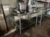 48" X 30" STAINLESS TABLE W/ 6" BACK SPLASH - 4