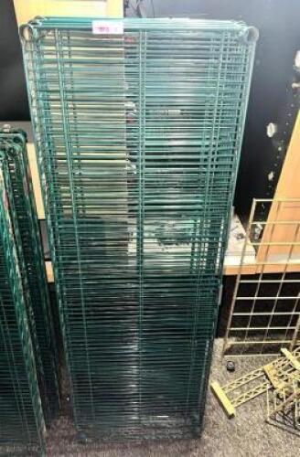 (3) 60" X 18" COATED WIRE SHELVING INSERTS