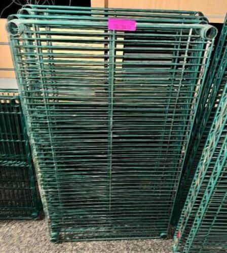 (2) 36" X 24" COATED WIRE SHELVING INSERTS