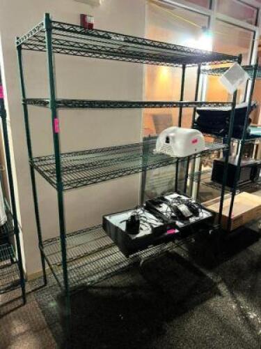 60" X 24" FOUR TIER COATED WIRE SHELF