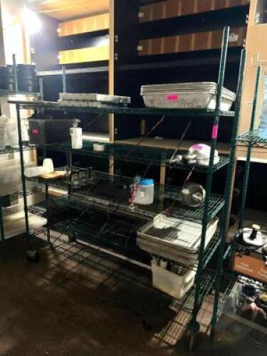 60" X 24" FOUR TIER COATED WIRE SHELF