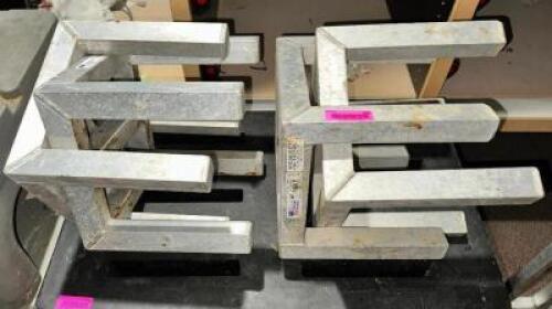 (4) 12" X 12" ALUMINUM DUNNAGE RACK STANDS