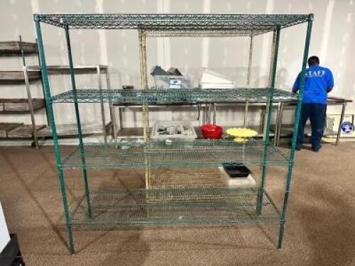60" X 24" FIVE TIER COATED WIRE SHELF
