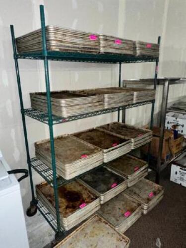 60" X 24" FIVE TIER COATED WIRE SHELF