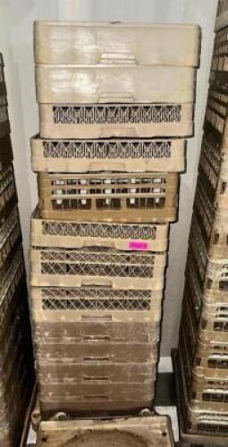 (8) PLASTIC GLASS RACKS