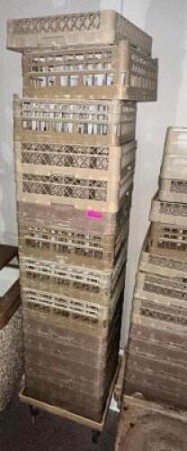 (10) PLASTIC GLASS RACKS