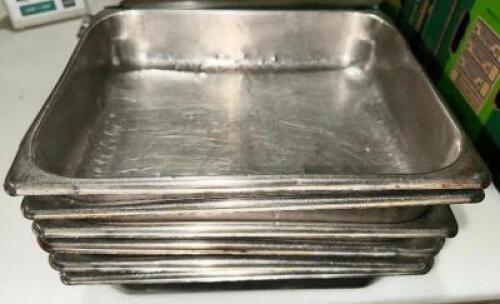 (6) HALF SIZE STAINLESS INSERTS