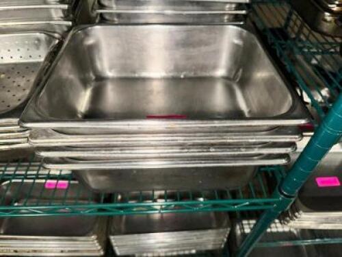 (4) HALF SIZE STAINLESS INSERTS