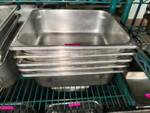 (4) HALF SIZE STAINLESS INSERTS