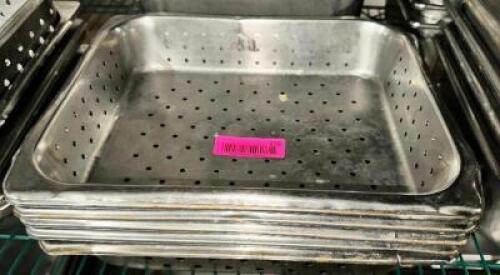 (6) HALF SIZE SLOTTED STAINLESS INSERTS