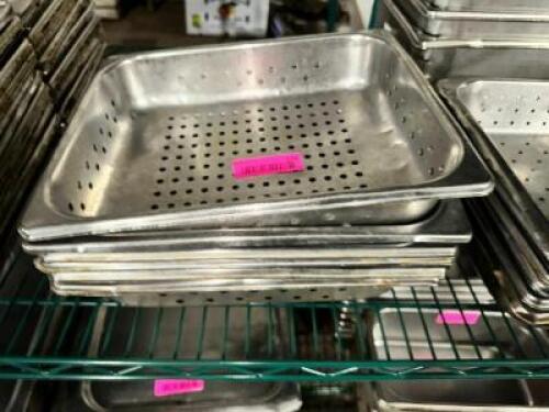 (6) HALF SIZE SLOTTED STAINLESS INSERTS