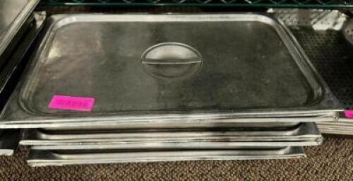 (3) FULL SIZE STAINLESS INSERTS W/ LIDS