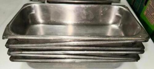 (6) 1/3RD SIZE STAINLESS INSERTS