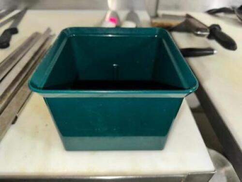 (12) 4" X 4" PLASTIC SALAD BAR INSERTS