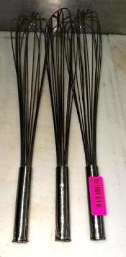 (3) STAINLESS WHISKS