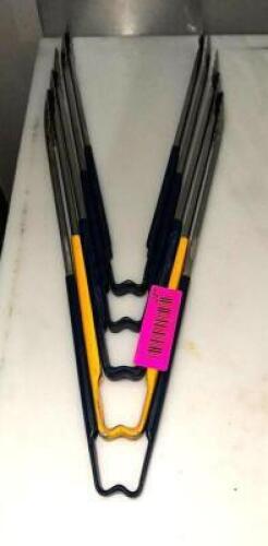 (4) STAINLESS TONGS