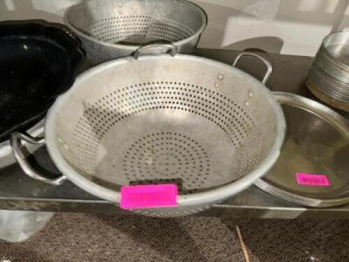 (2) 16" ALUMINUM COLANDERS