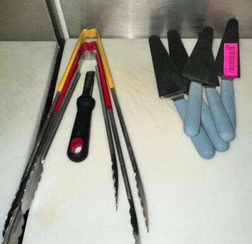 (1) LOT OF ASSORTED STAINLESS UTENSILS