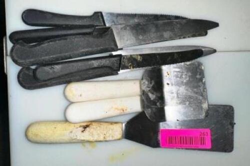 (1) LOT OF ASSORTED STAINLESS UTENSILS