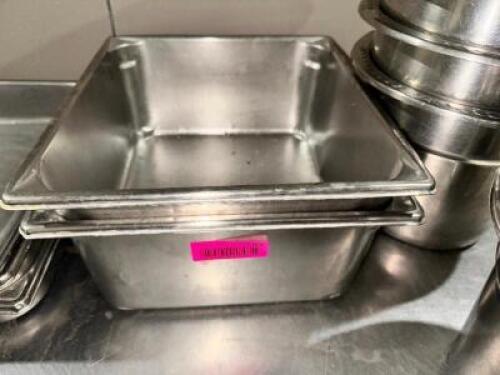 (2) SQUARE STAINLESS INSERTS