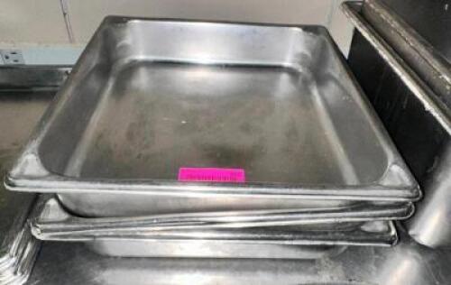 (3) HALF SIZE STAINLESS INSERTS